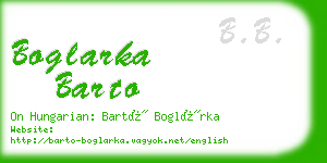 boglarka barto business card